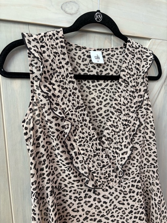 CAbi Tops - Cabi Sleeveless Animal Print V-Neck Top